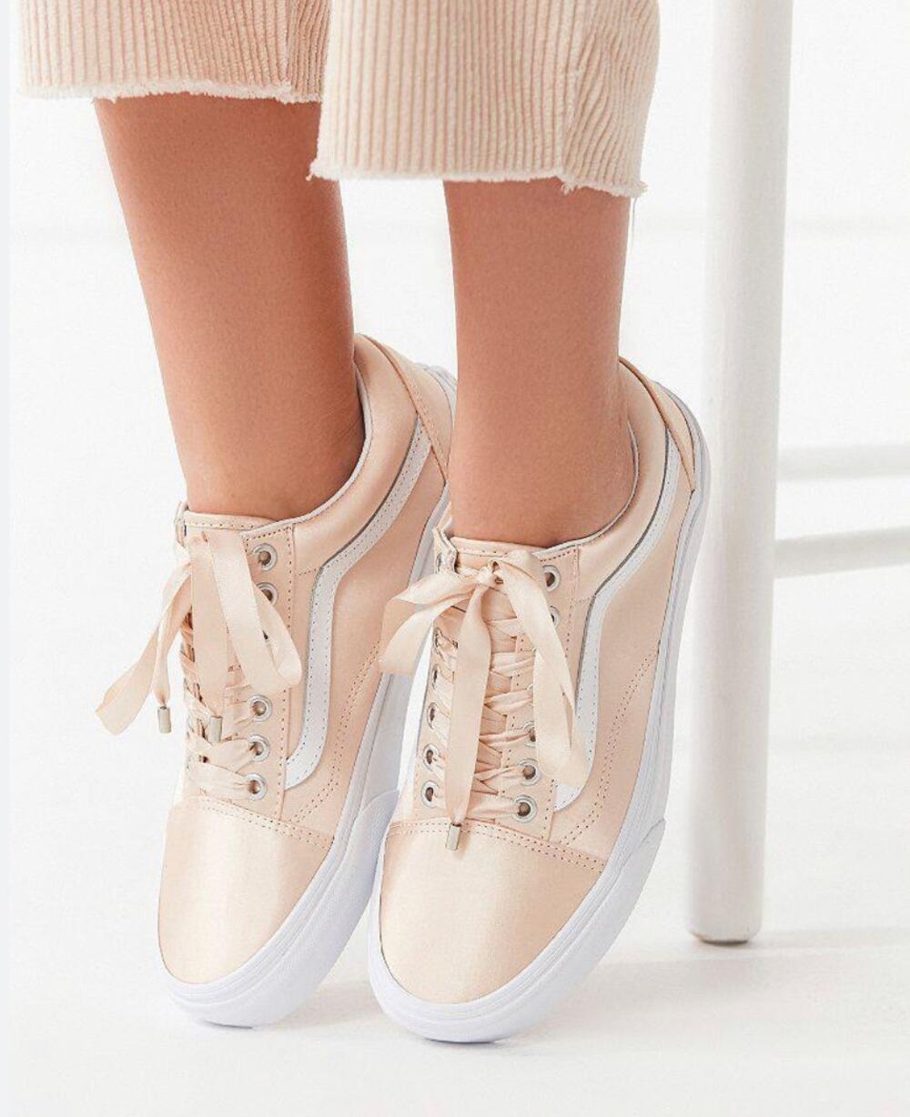 Vans Old Skool Pink US 6M 7.5W Satin Blush Shoes Low Top Lace Up Shoes 721454